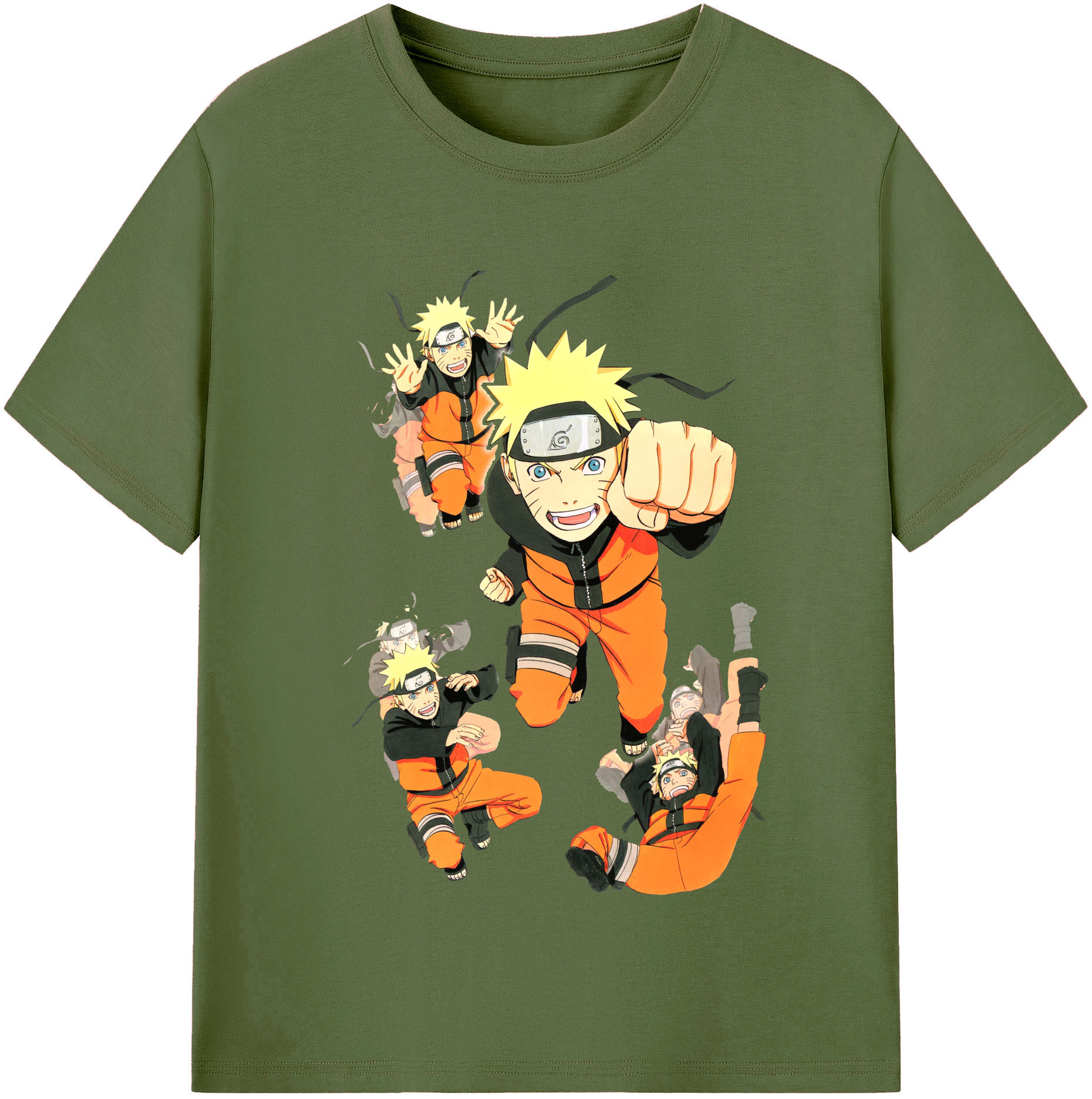 （画像用） NARUTO -ナルト- うずまき ナルト Uzumaki Naruto 綿100％半袖Tシャツ（フロントプリント）